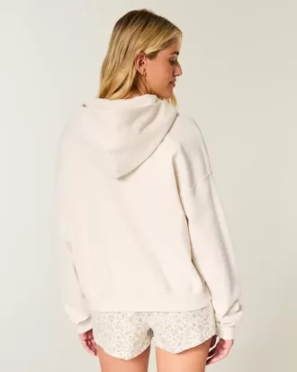 Felpa con cappuccio oversize con cerniera