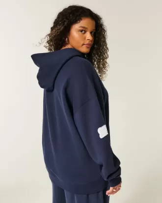 Felpa con cappuccio oversize con grafica Bear Lake