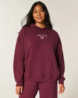 Felpa con cappuccio oversize con grafica Class of ’26