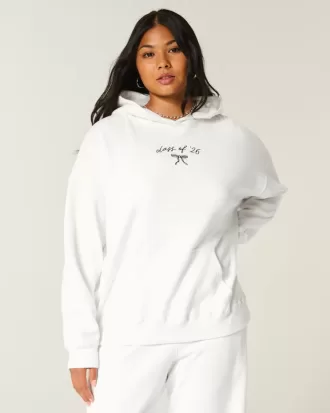 Felpa con cappuccio oversize con grafica Class of ’26
