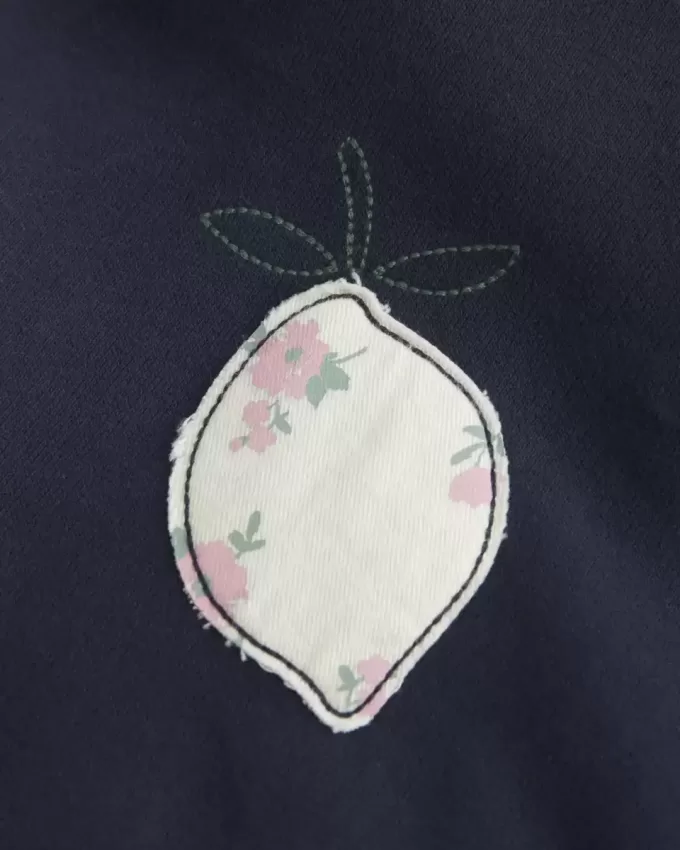 Felpa con cappuccio oversize con grafica di frutta