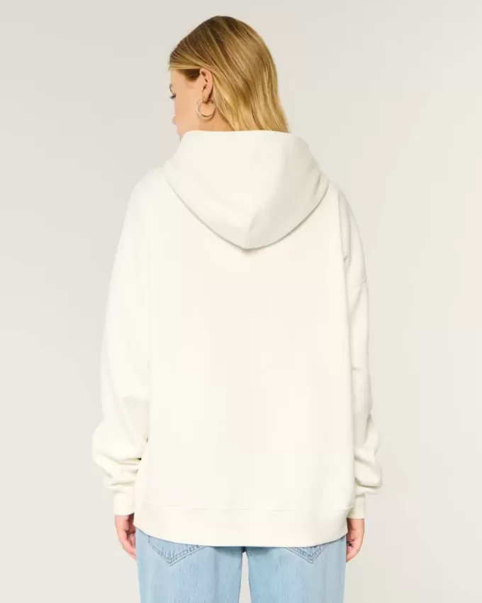 Felpa con cappuccio oversize con grafica USA