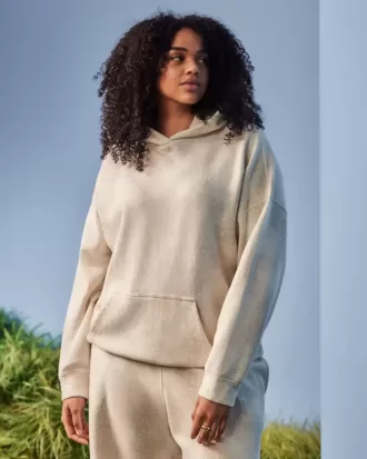 Felpa con cappuccio oversize con stampa Doe
