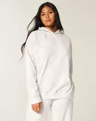 Felpa con cappuccio oversize con stampa Doe