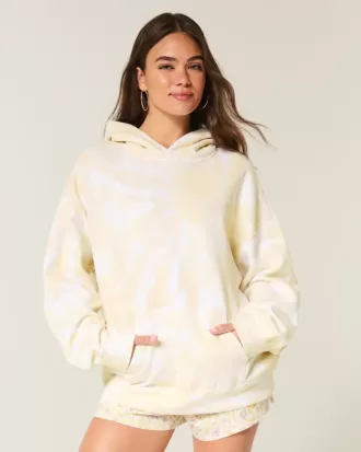 Felpa con cappuccio oversize effetto lavaggio