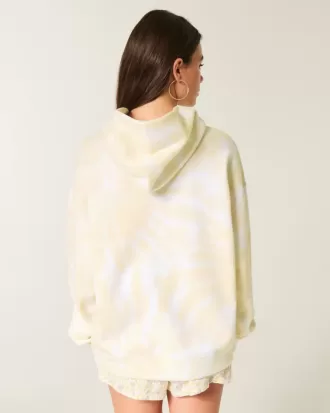 Felpa con cappuccio oversize effetto lavaggio