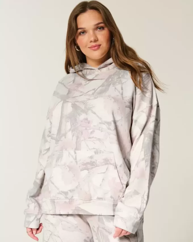 Felpa con cappuccio oversize Hollister Feel Good