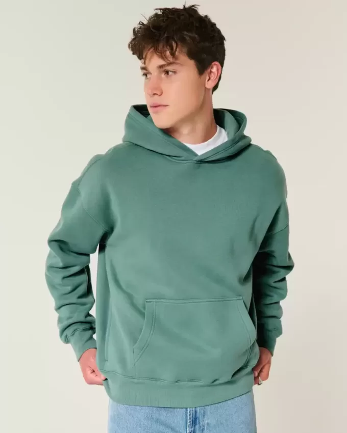 Felpa con cappuccio squadrata