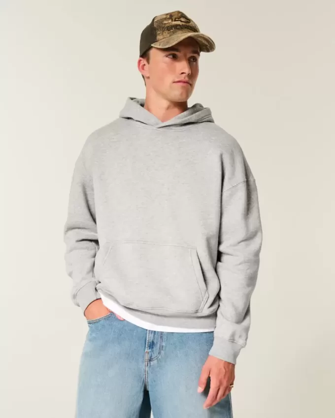Felpa con cappuccio squadrata