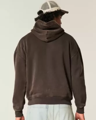 Felpa con cappuccio squadrata
