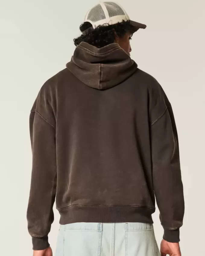 Felpa con cappuccio squadrata