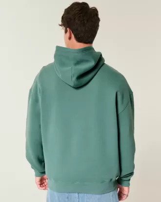 Felpa con cappuccio squadrata