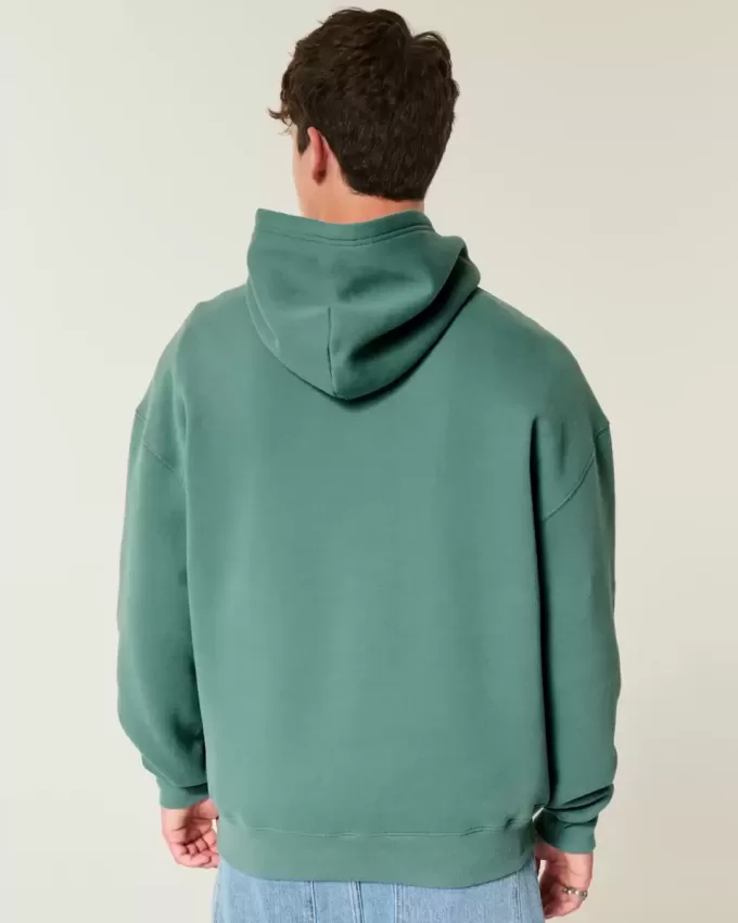 Felpa con cappuccio squadrata