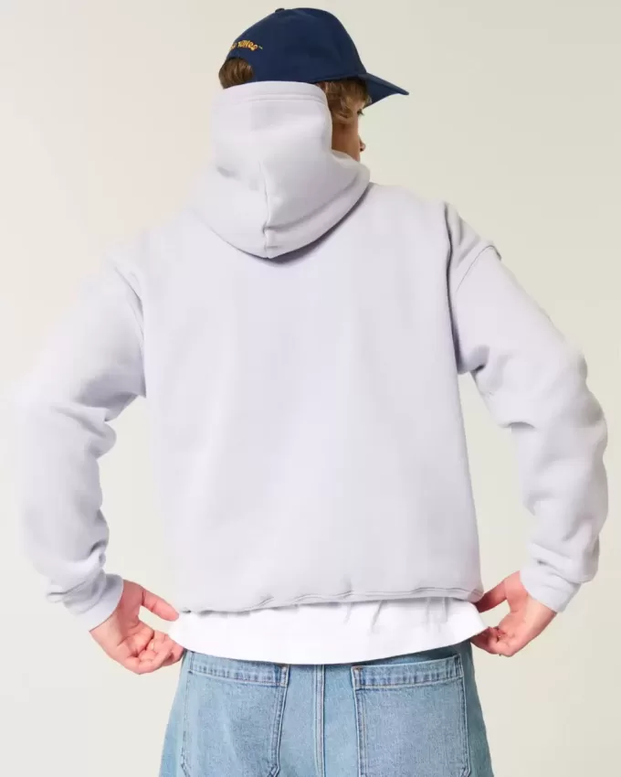 Felpa con cappuccio squadrata