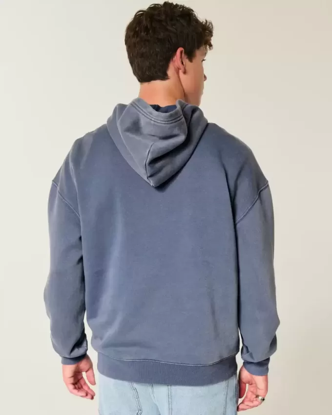 Felpa con cappuccio squadrata