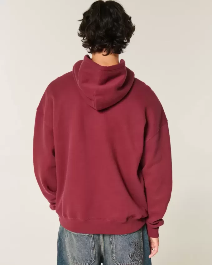 Felpa con cappuccio squadrata