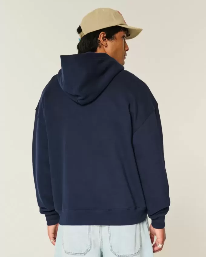 Felpa con cappuccio squadrata