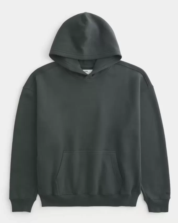 Felpa con cappuccio squadrata