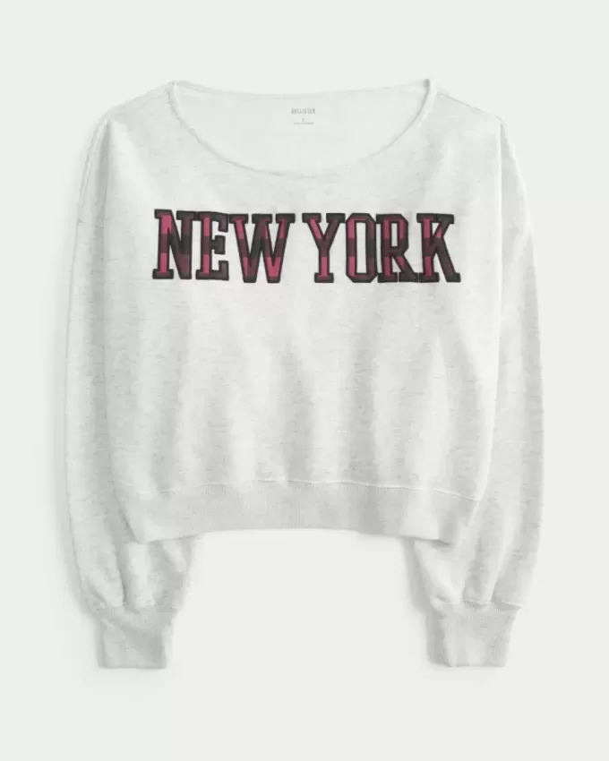 Felpa con grafica Mini New York