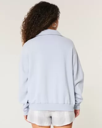 Felpa con mezza zip e grafica Easy Tennis