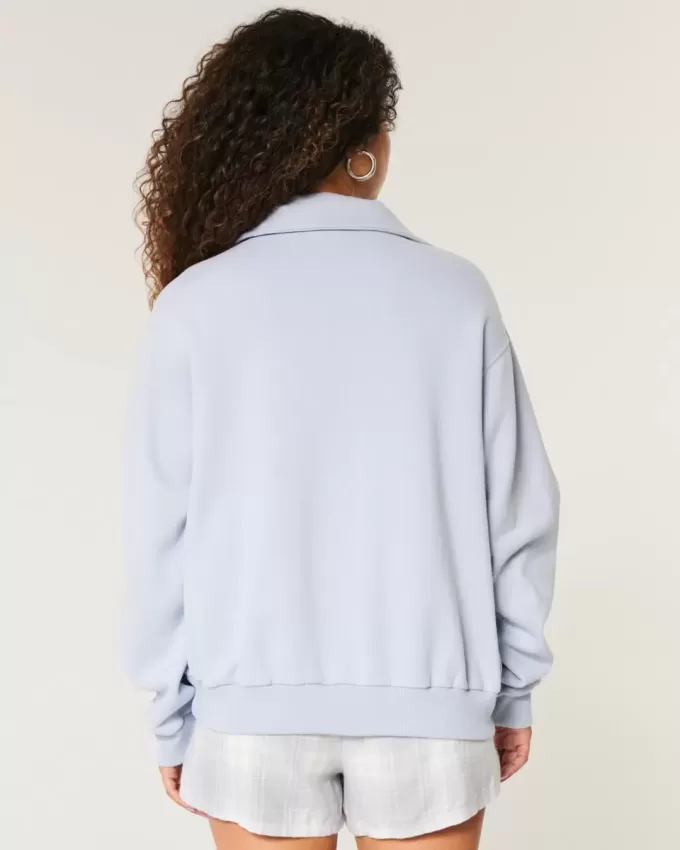 Felpa con mezza zip e grafica Easy Tennis
