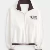 Felpa con mezza zip grafica Easy Boston Tennis Club