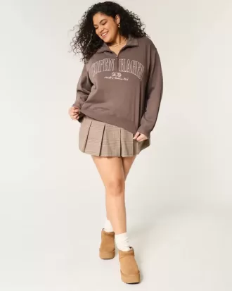 Felpa con mezza zip grafica Easy Copenhagen