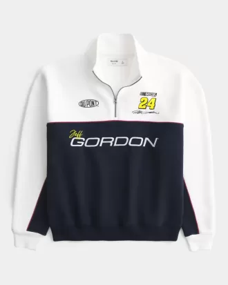 Felpa con mezza zip grafica NASCAR Jeff Gordon