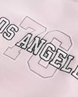 Felpa con stampa grafica Los Angeles e spalle scoperte