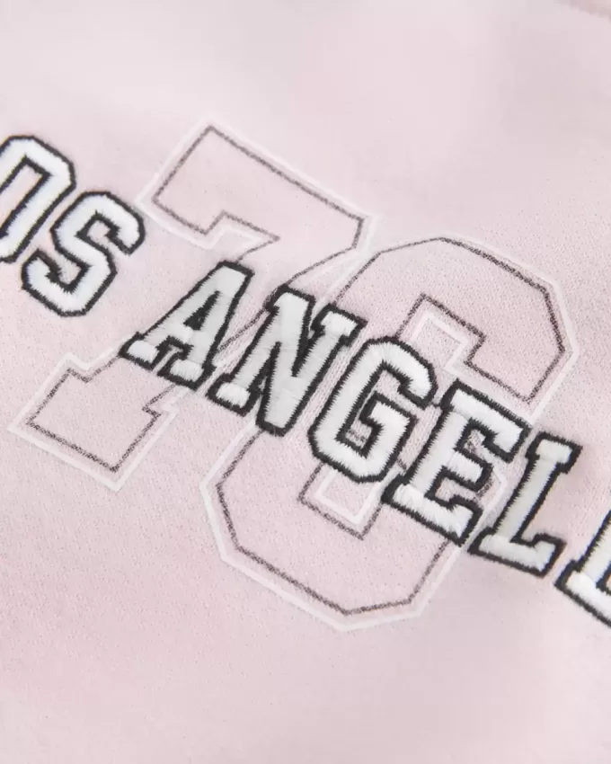 Felpa con stampa grafica Los Angeles e spalle scoperte