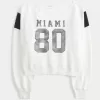 Felpa con stampa Miami e spalle scoperte
