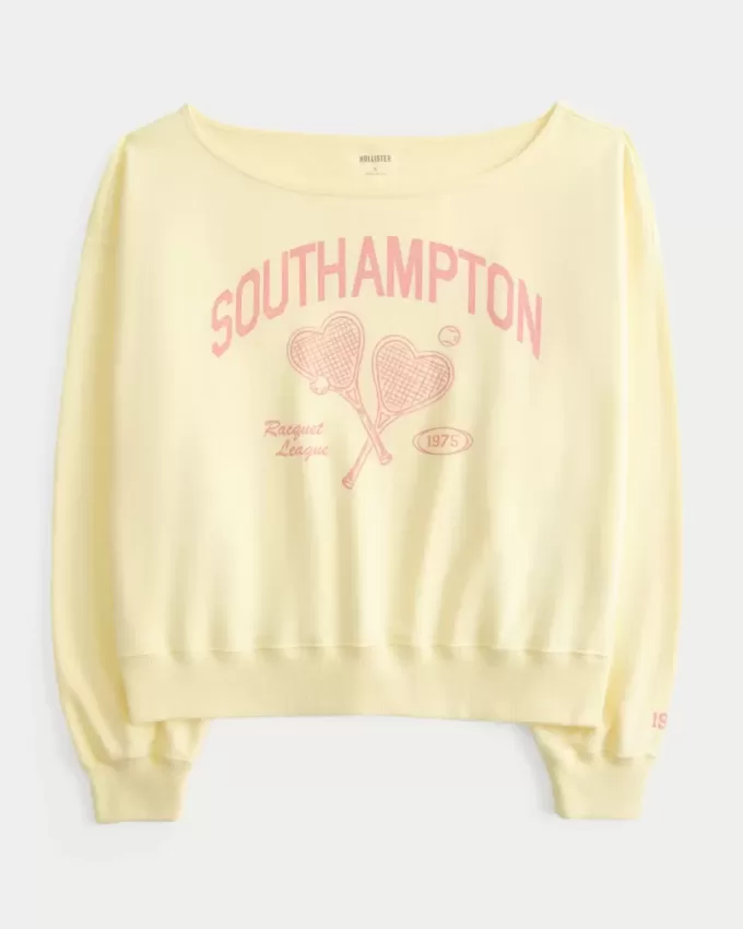 Felpa con stampa Southampton a spalle scoperte