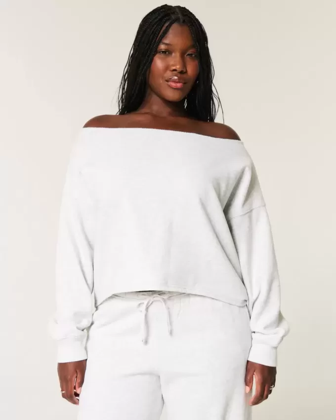 Felpa Easy Double Off-the-Shoulder
