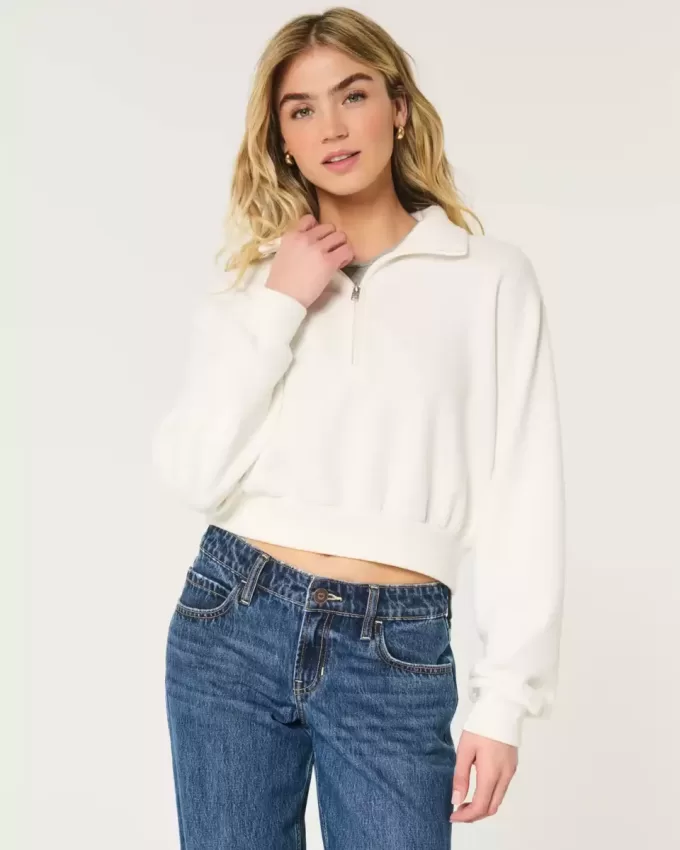 Felpa Easy Mini con mezza zip