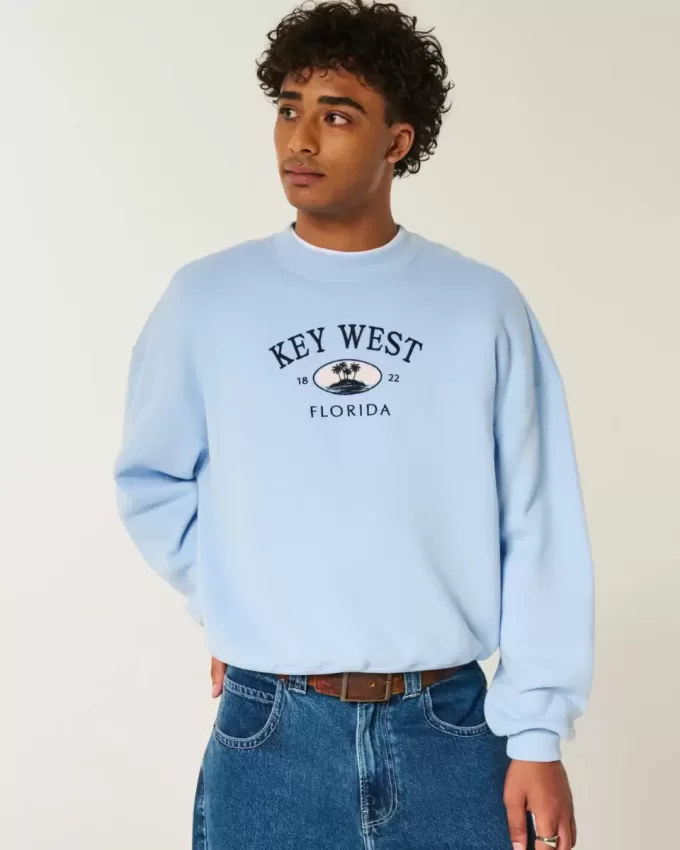 Felpa girocollo con grafica Baggy Cinch Key West