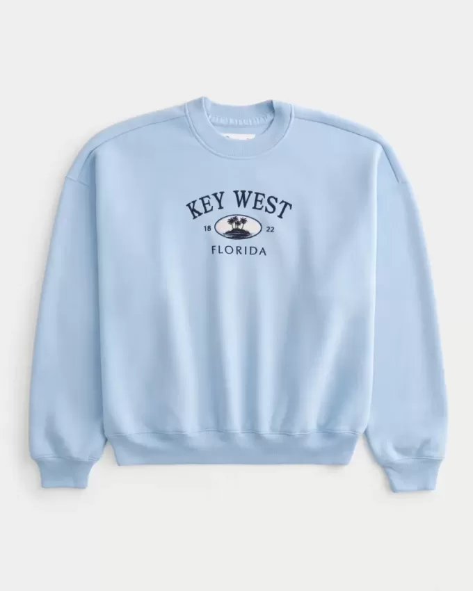 Felpa girocollo con grafica Baggy Cinch Key West