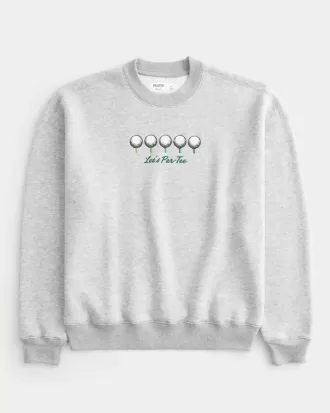 Felpa girocollo con grafica Boxy Golf