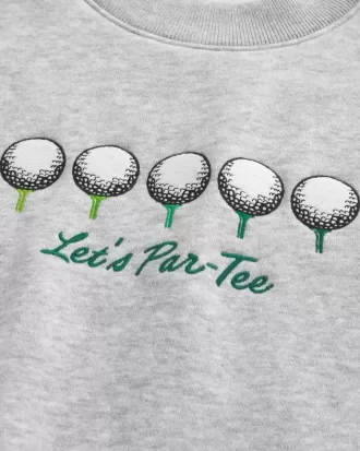 Felpa girocollo con grafica Boxy Golf