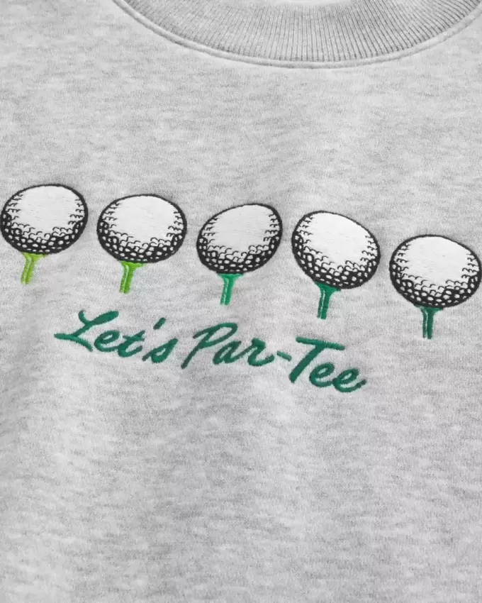 Felpa girocollo con grafica Boxy Golf