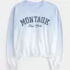 Felpa girocollo con grafica Easy Montauk New York Felpa girocollo con grafica Easy Montauk New York