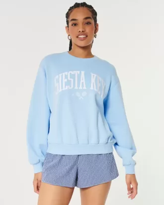 Felpa girocollo con grafica Easy Siesta Key