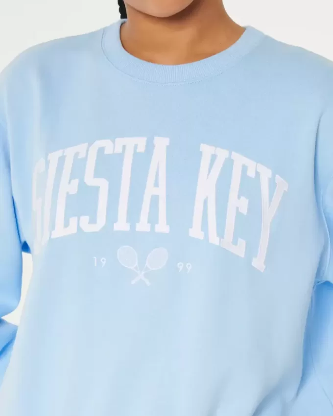 Felpa girocollo con grafica Easy Siesta Key