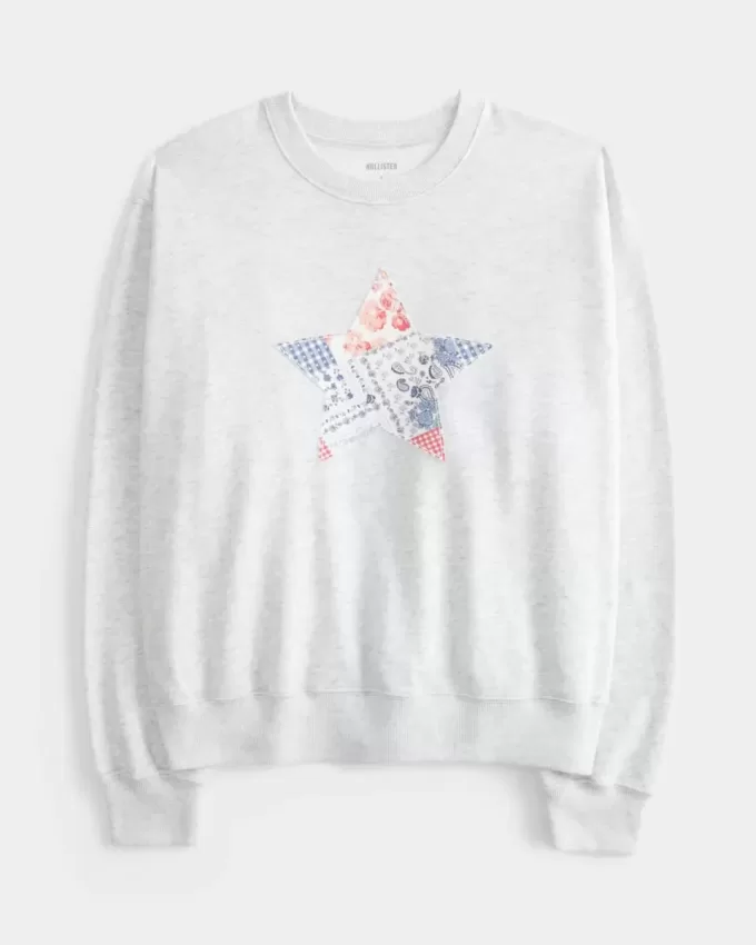 Felpa girocollo con grafica Easy Star