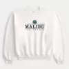 Felpa girocollo con grafica Malibu e Cinch Baggy