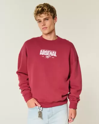 Felpa girocollo con grafica squadrata dell’Arsenal FC