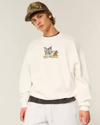 Felpa girocollo con grafica Tom e Jerry
