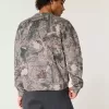 Felpa girocollo con logo mimetico squadrato
