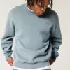 Felpa girocollo con logo squadrato
