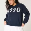 Felpa girocollo grafica Easy 1990