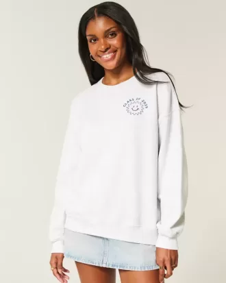 Felpa girocollo oversize con grafica “Grad Class of 2025”